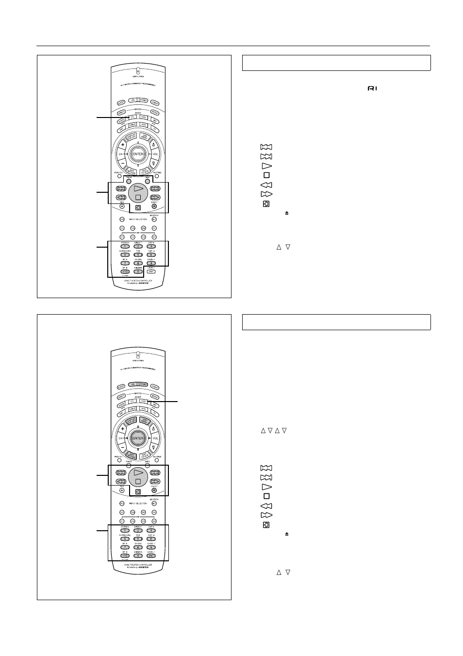 Using the remote controller | Onkyo TX-DS575x User Manual | Page 32 / 44