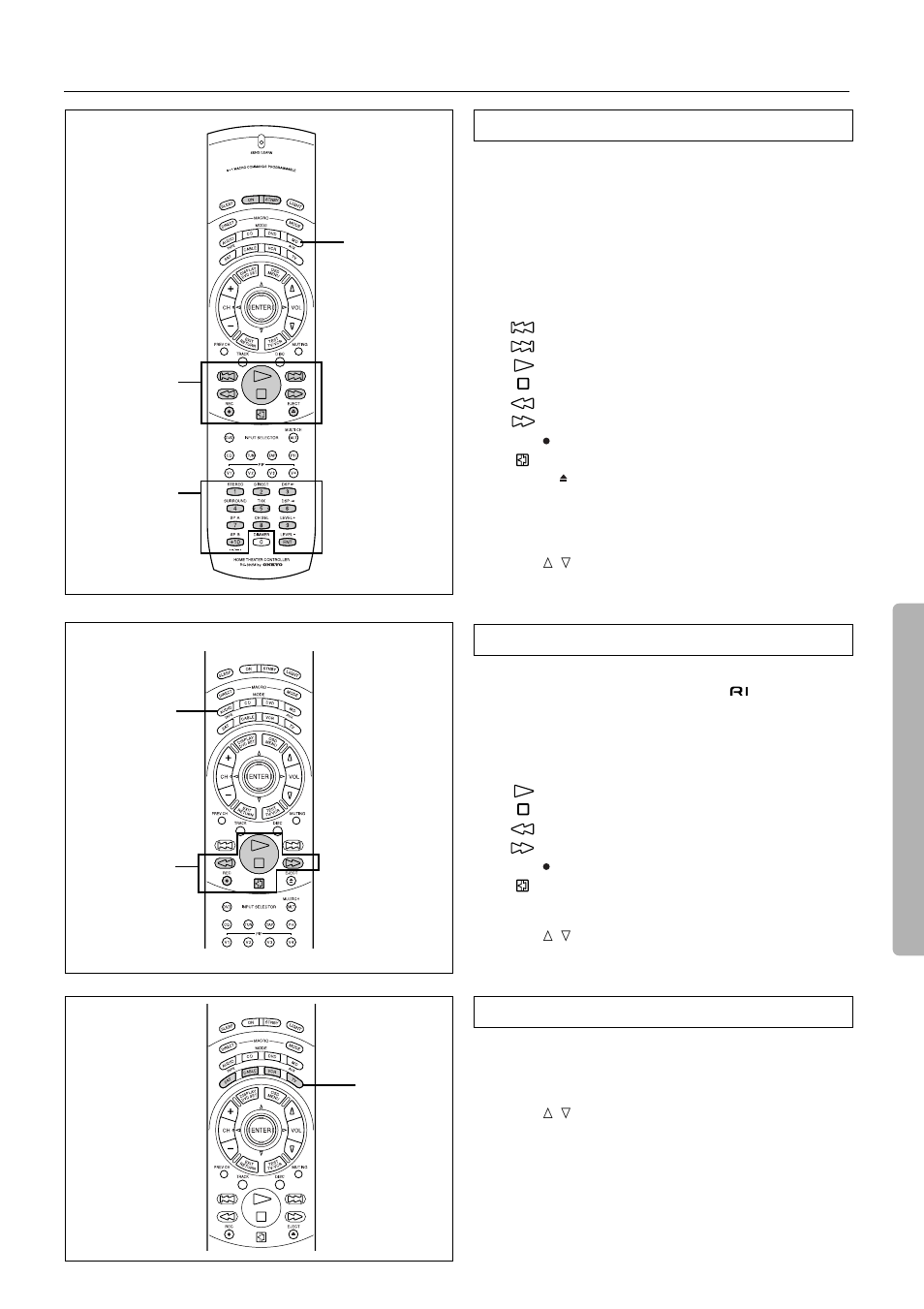 Using the remote controller | Onkyo TX-DS575x User Manual | Page 33 / 44