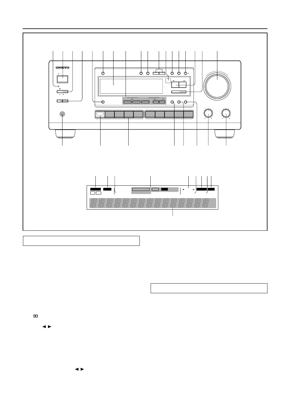 Control positions and names, Display, Front panel | Onkyo TX-DS575x User Manual | Page 42 / 44