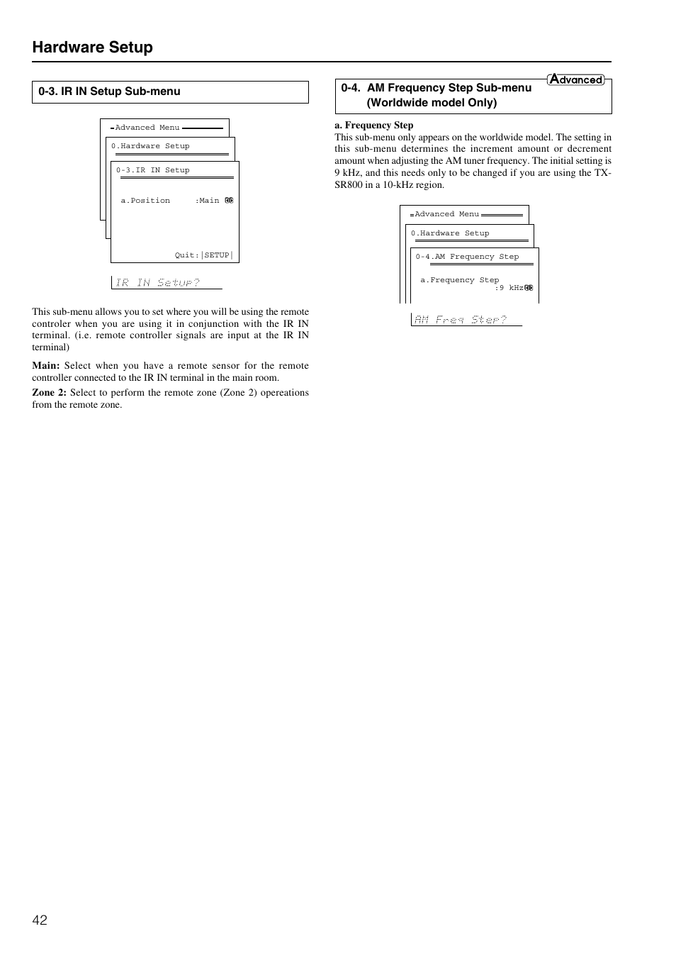Hardware setup | Onkyo TX-SR800 User Manual | Page 42 / 81