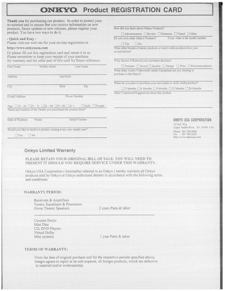 Onkyo TX-SR800 User Manual | Page 79 / 81