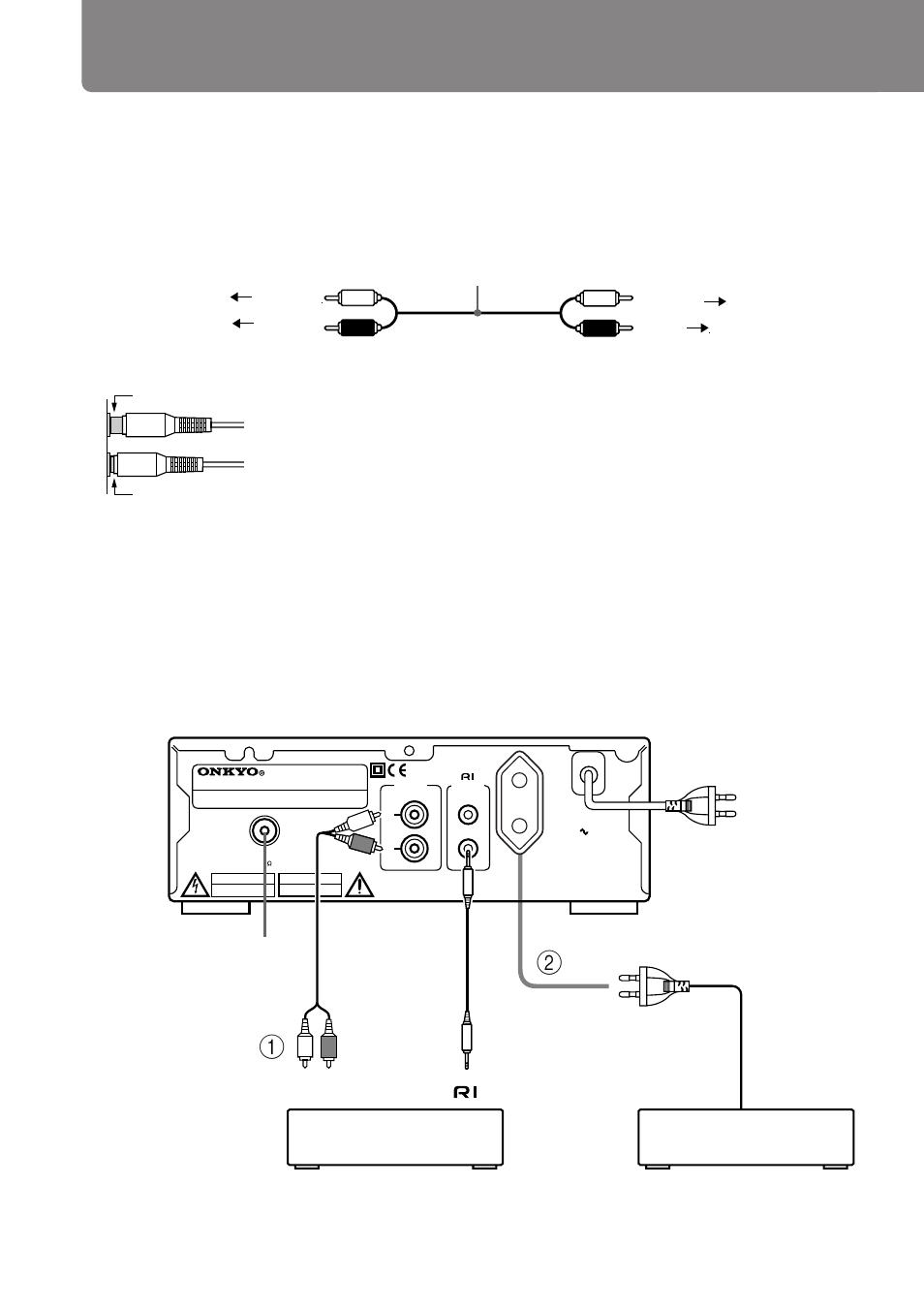 Connecting to other components, Connections | Onkyo T-405X User Manual | Page 8 / 32