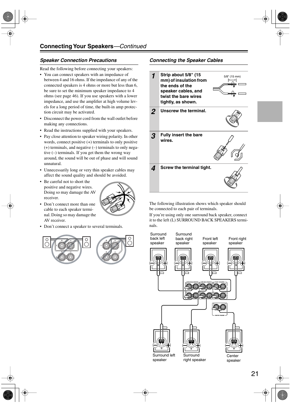 Onkyo TX-SR803/803E User Manual | Page 21 / 104