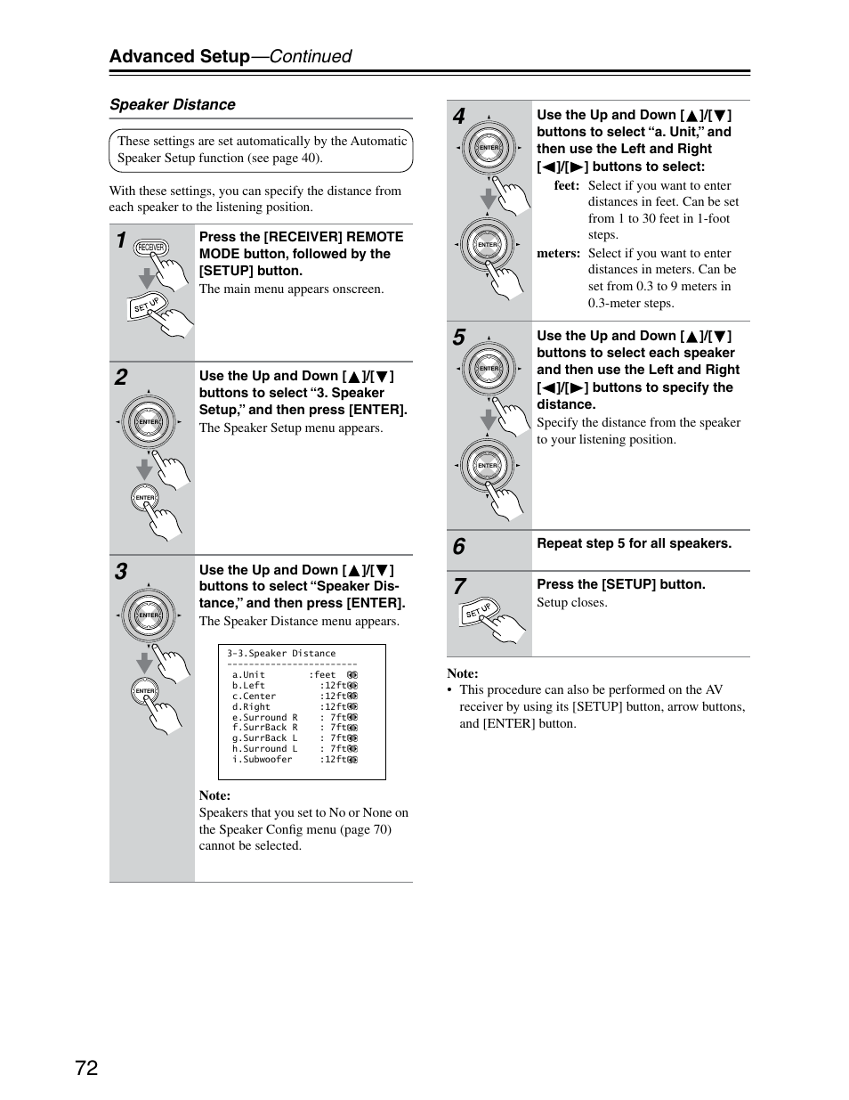 Advanced setup —continued | Onkyo TX-SR703/703E User Manual | Page 72 / 116