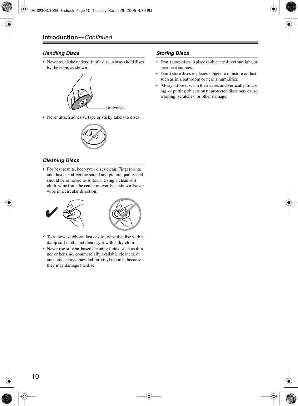 Onkyo DV-SP303 User Manual | Page 10 / 56