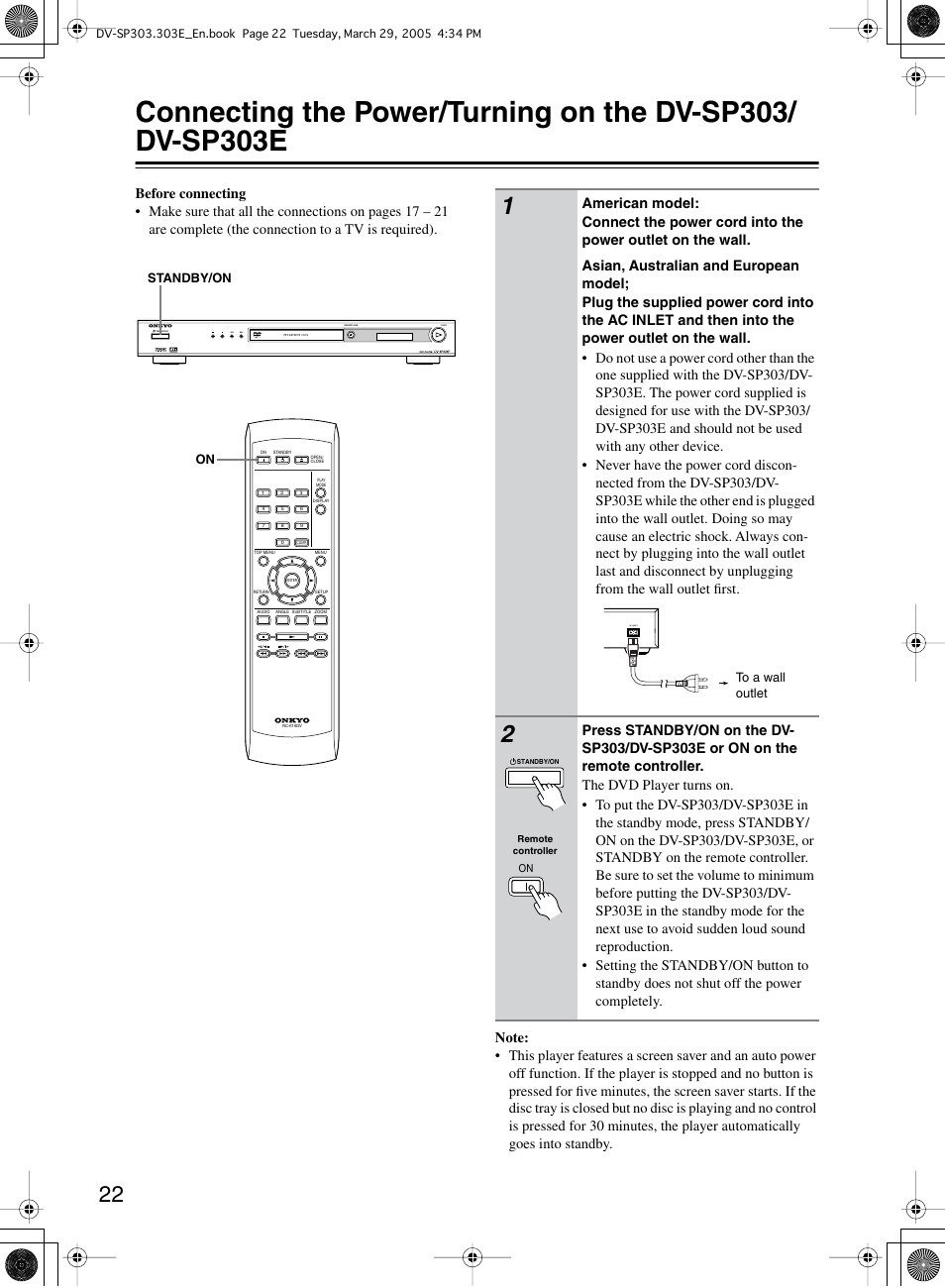 Onkyo DV-SP303 User Manual | Page 22 / 56