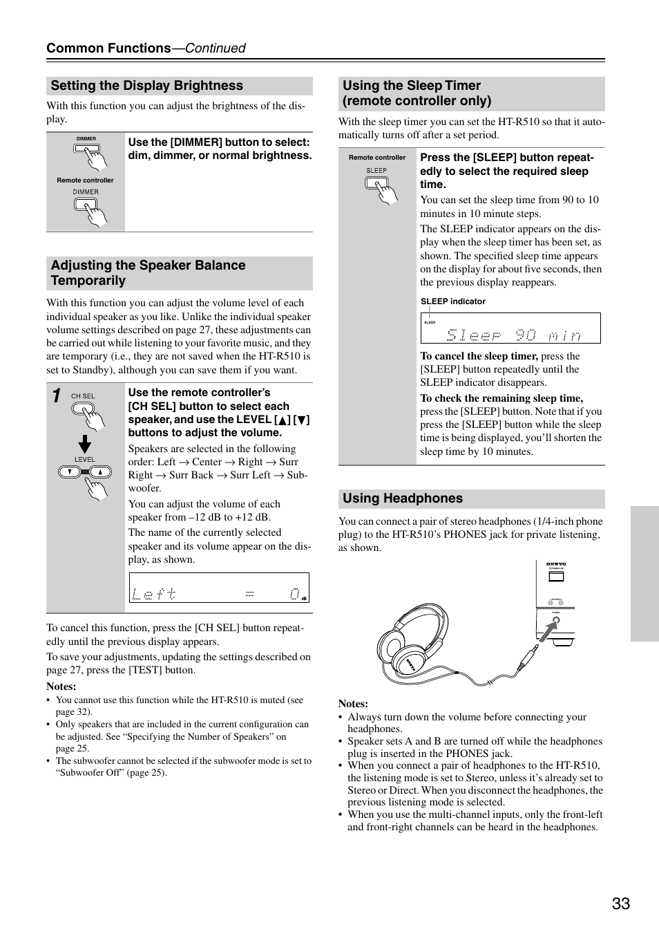 Onkyo HT-R510 User Manual | Page 33 / 48