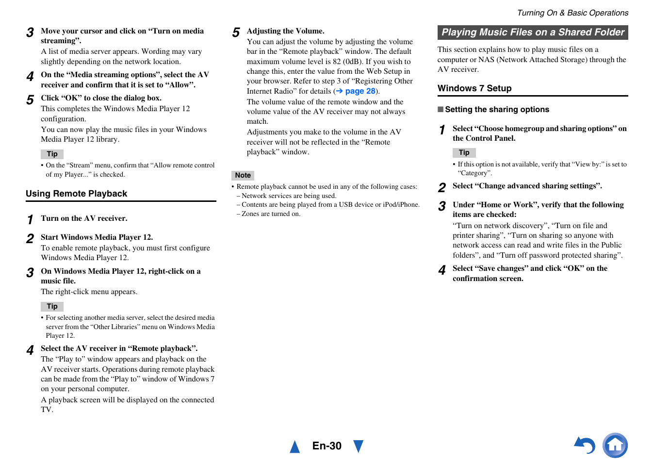 Playing music files on a shared folder | Onkyo TX-NR717 User Manual | Page 30 / 148