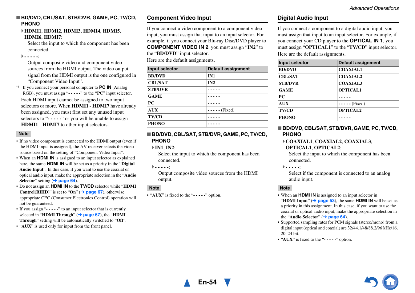 Hdmi5, En-54 | Onkyo TX-NR717 User Manual | Page 54 / 148