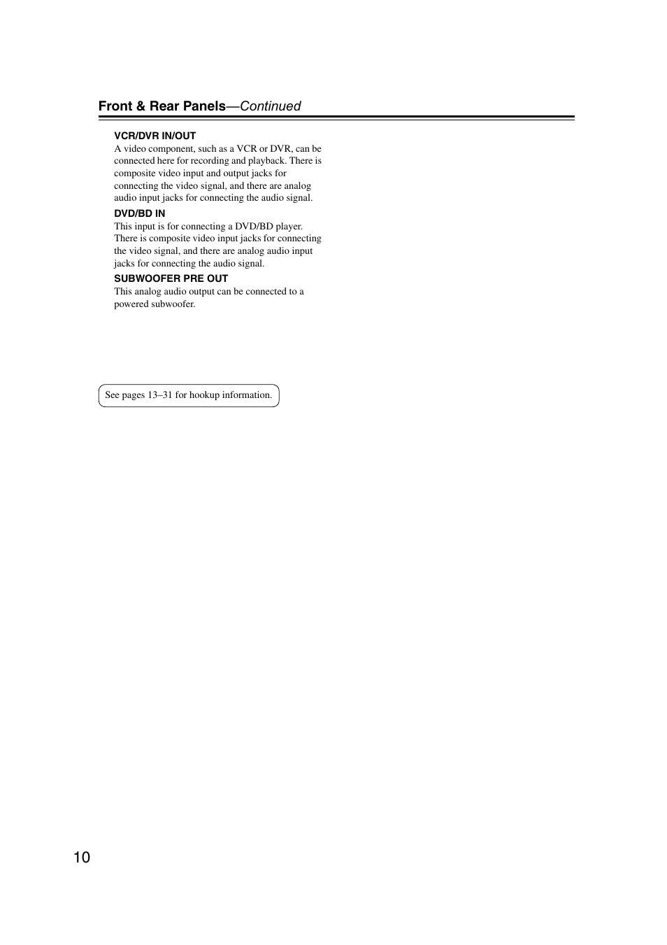 Onkyo TXSR307 User Manual | Page 10 / 72