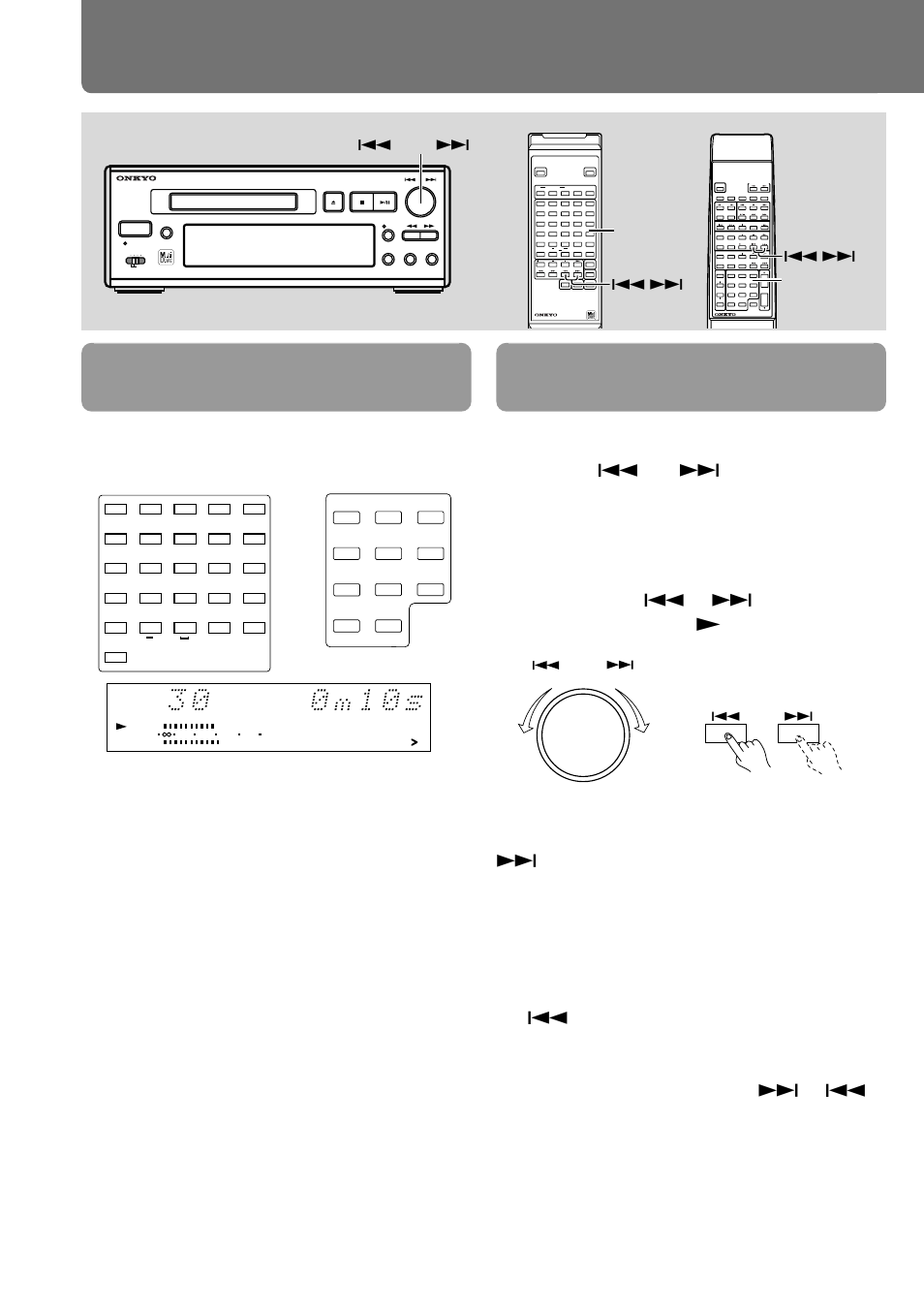 Changing the playing track using the amcs, Normal play (continued), Supplied) (supplied with a-905x) | Remote controller, Qamcs w, Q, w number button rc-409md, Rc-398s q , w number button, C d / m d, Timer up/down enter repeat random c d clear, Push to enter | Onkyo MD-105X User Manual | Page 16 / 56