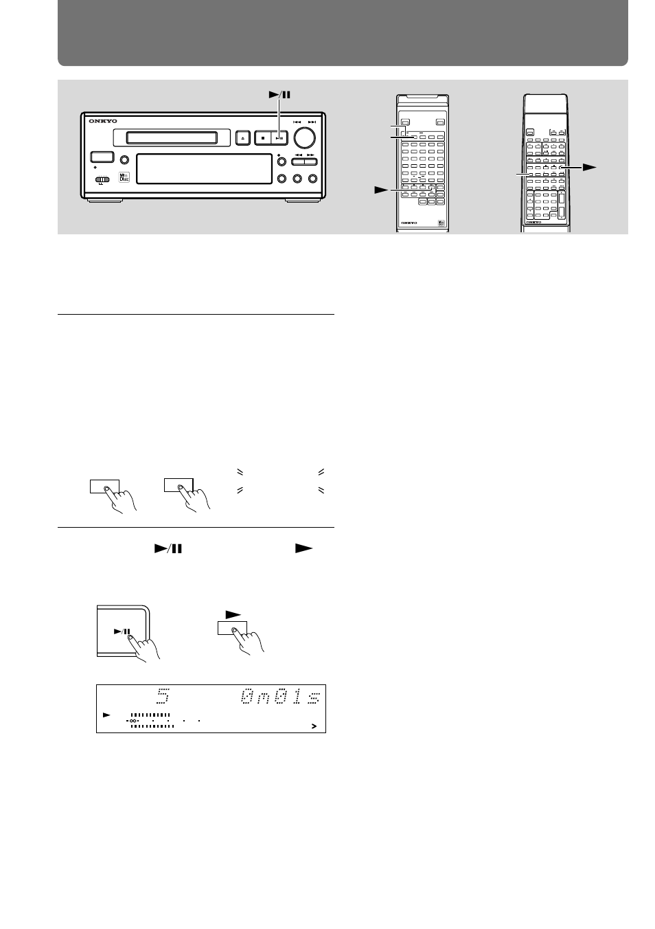 Random play, Random, Supplied with a-905x) (supplied) | Rc-398s s play mode, Srandom continue rc-409md, C d / m d, Timer up/down enter repeat random c d clear, Play mode | Onkyo MD-105X User Manual | Page 18 / 56