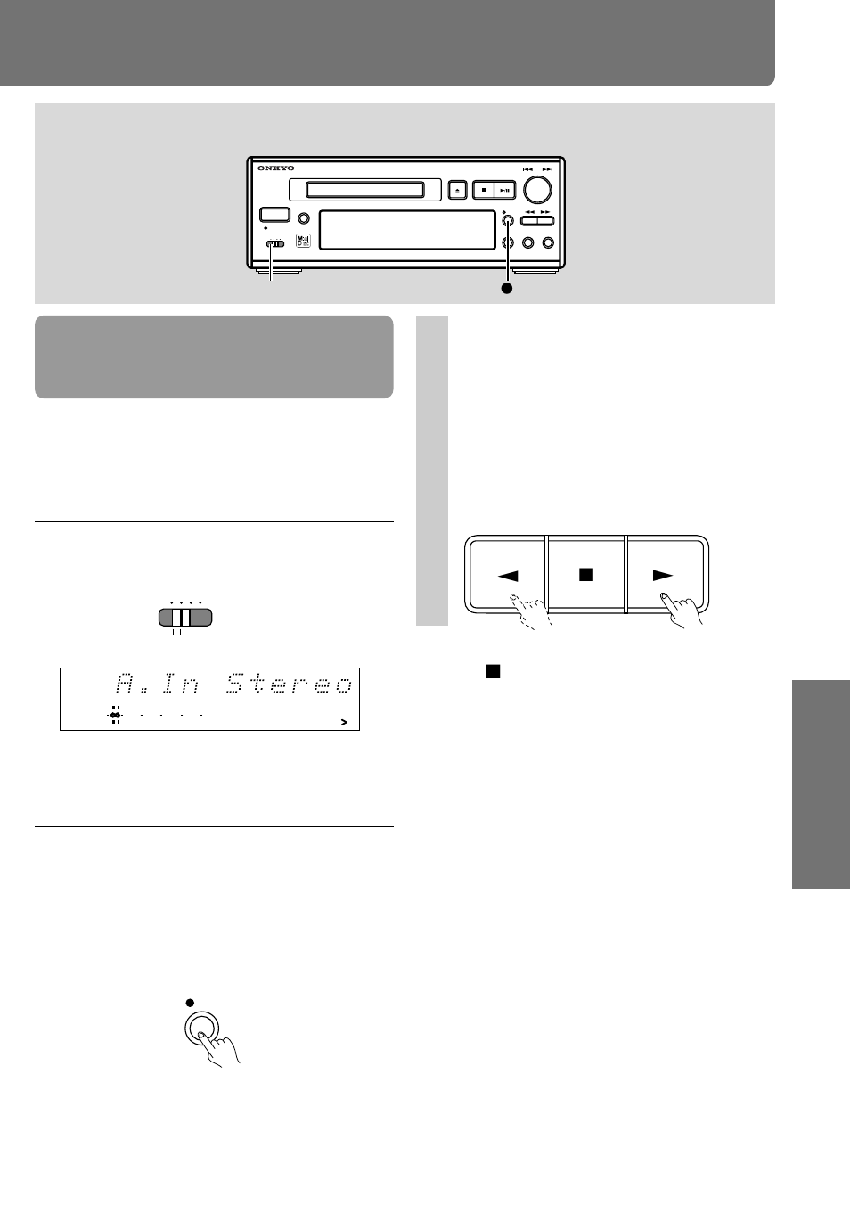 System operation (continued), Set the md recorder to the recording standby mode, Start playing the cassette deck | Continued to the next page), Ae s | Onkyo MD-105X User Manual | Page 33 / 56