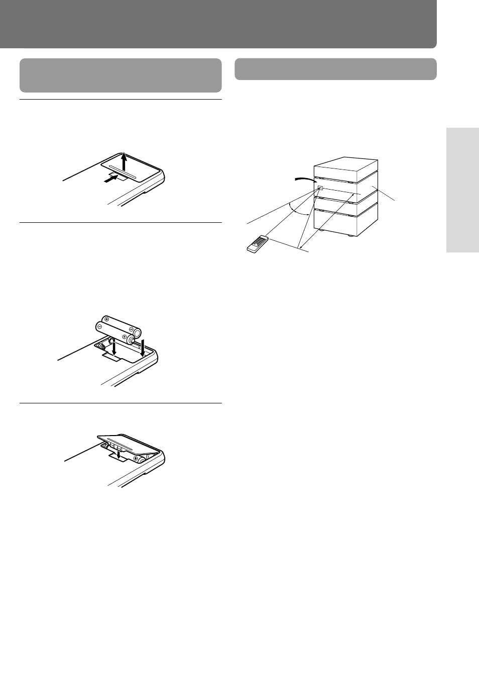 Inserting the remote controller batteries, Using the remote controller, Using the remote controller(continued) | Onkyo MD-105X User Manual | Page 9 / 56