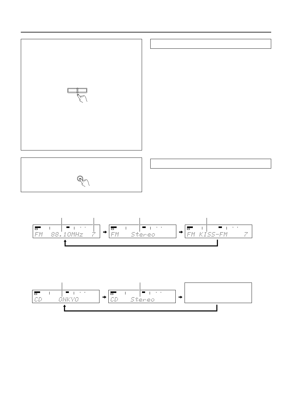 30 selecting an input source, Selecting the speaker system, Changing the display | Onkyo TX-DS676 User Manual | Page 30 / 64