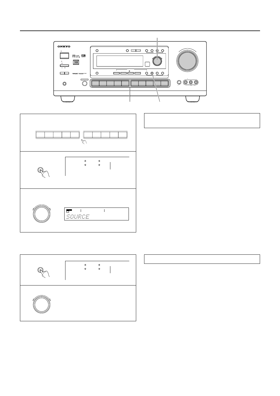 Recording a source, Recording from on audio /video source | Onkyo TX-DS676 User Manual | Page 44 / 64