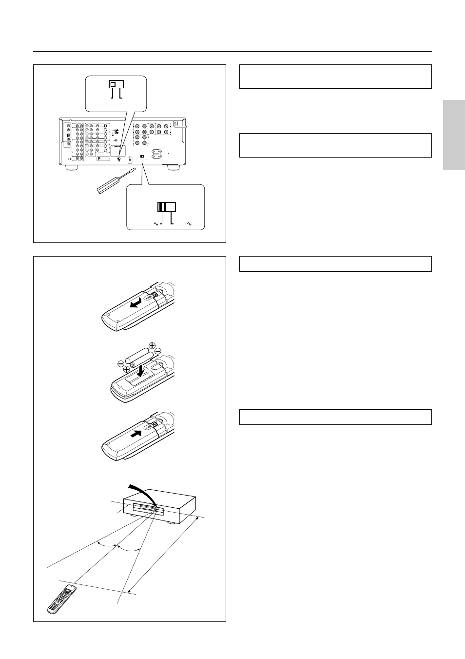 Before operating this unit, Installing the remote controller batteries, Using the remote controller | Onkyo TX-DS676 User Manual | Page 5 / 64