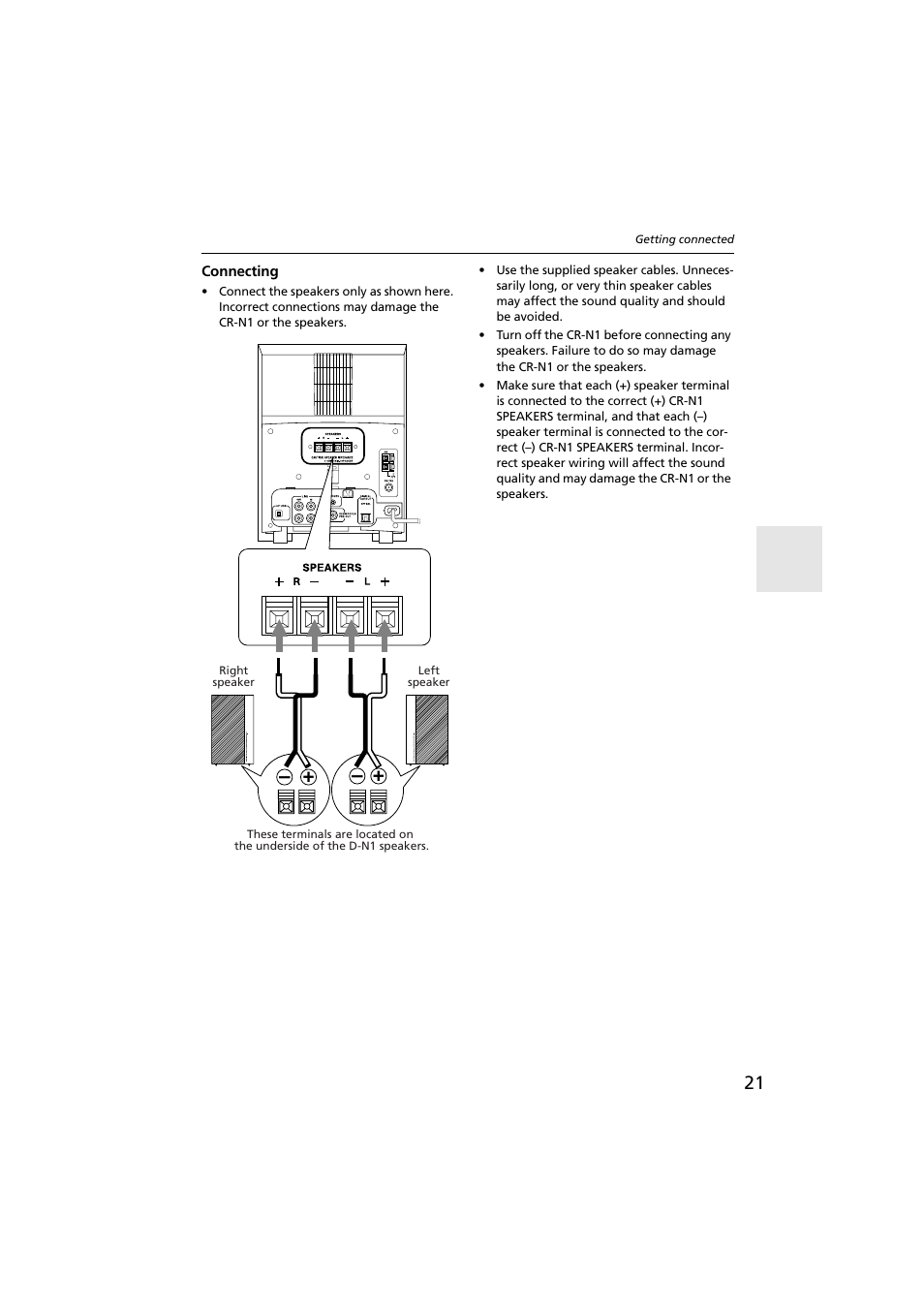 Connecting | Onkyo CR-N1 User Manual | Page 21 / 64