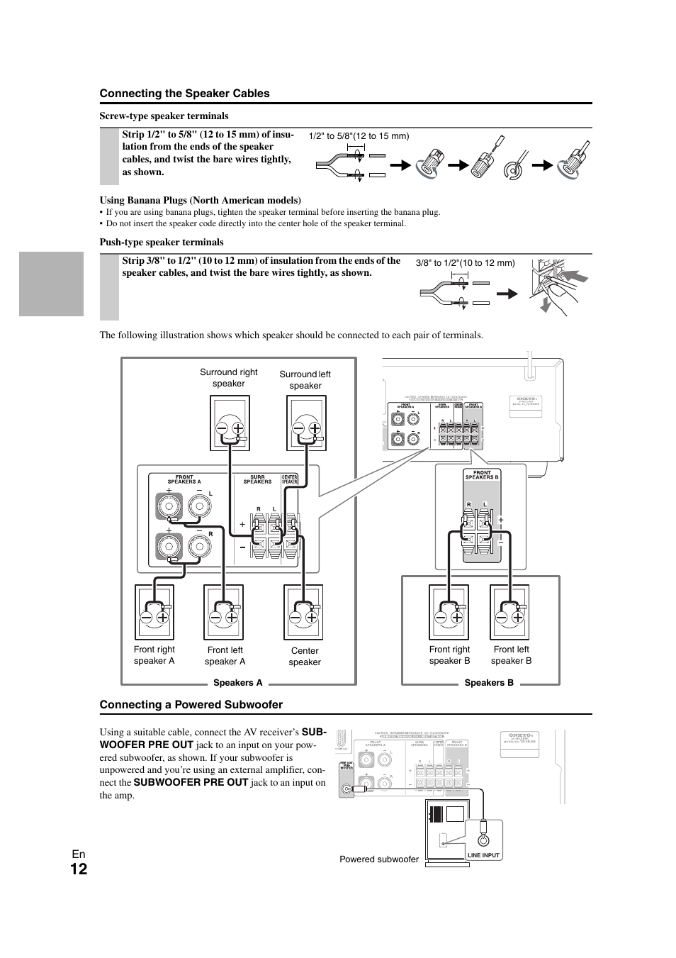 Onkyo TX SR308 User Manual | Page 12 / 52