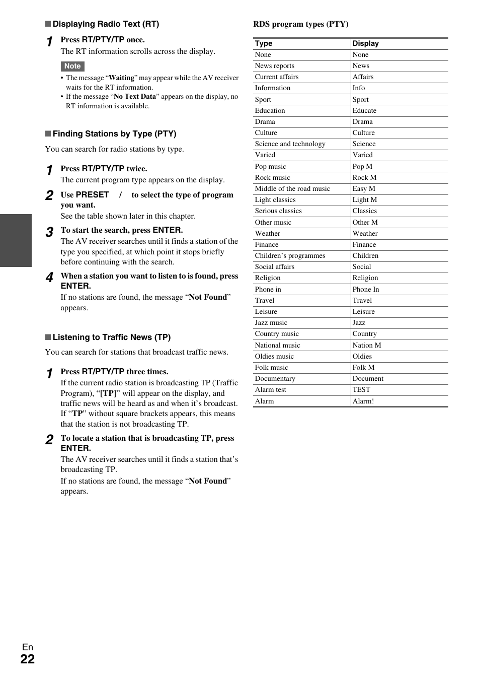 Onkyo TX-SR309 User Manual | Page 22 / 56