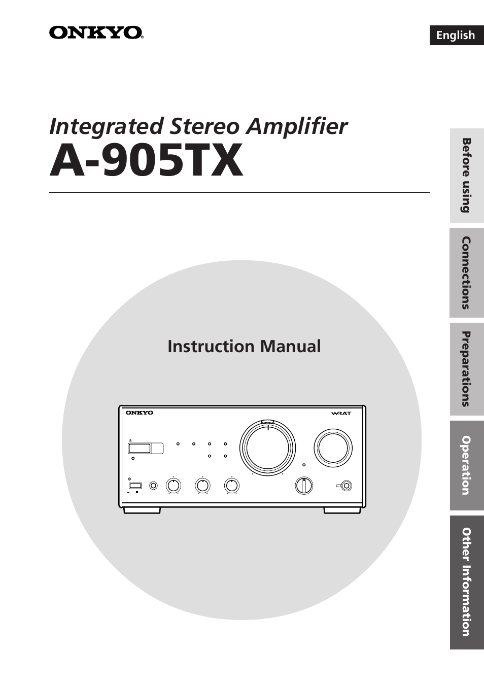 Onkyo A-905TX User Manual | 28 pages