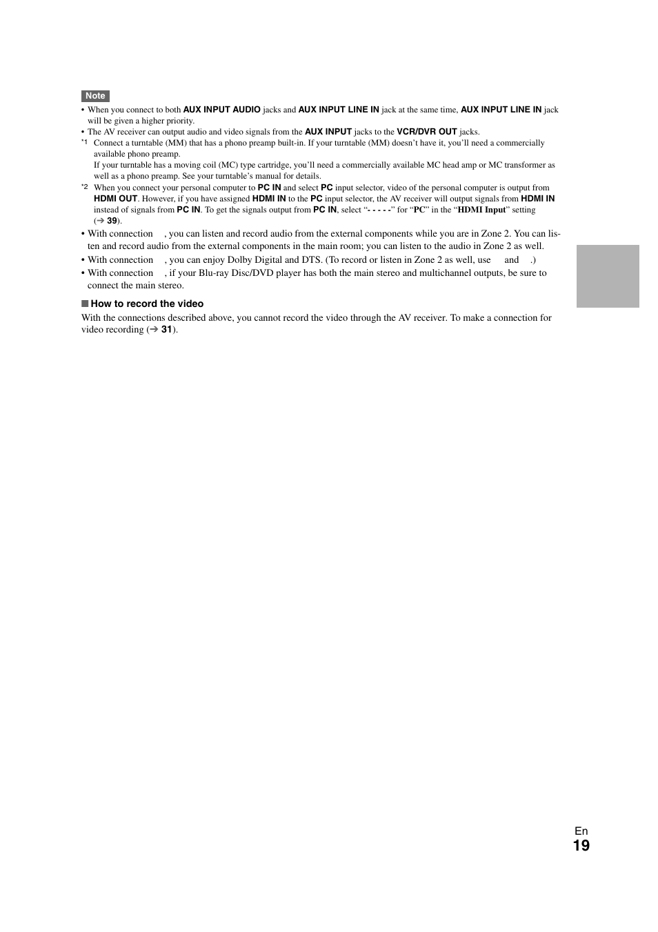 Onkyo TX SR608 User Manual | Page 19 / 76