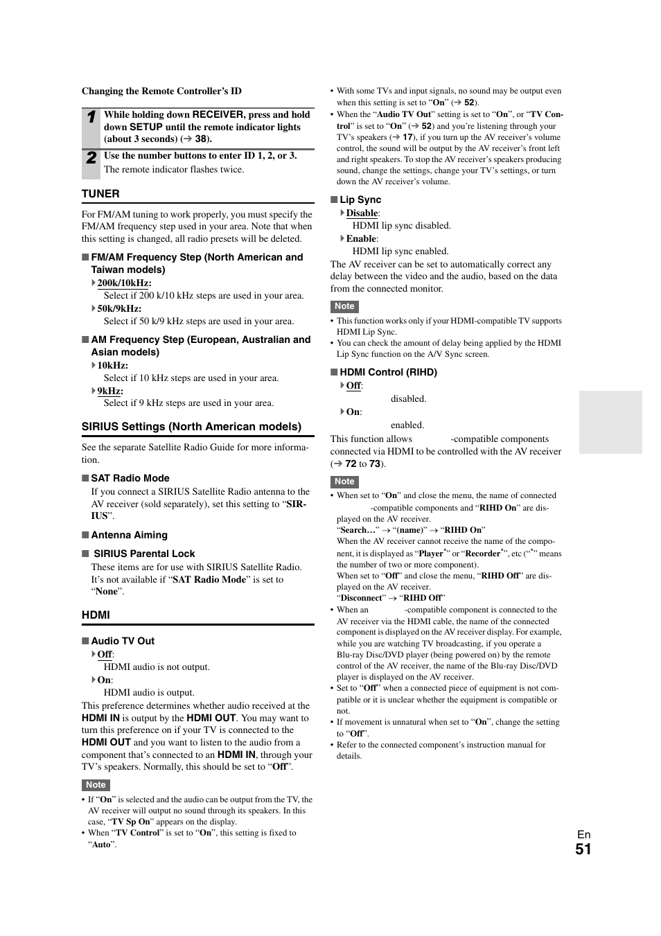 51 ) when the tv, 51 ) and your tv or dis | Onkyo TX SR608 User Manual | Page 51 / 76