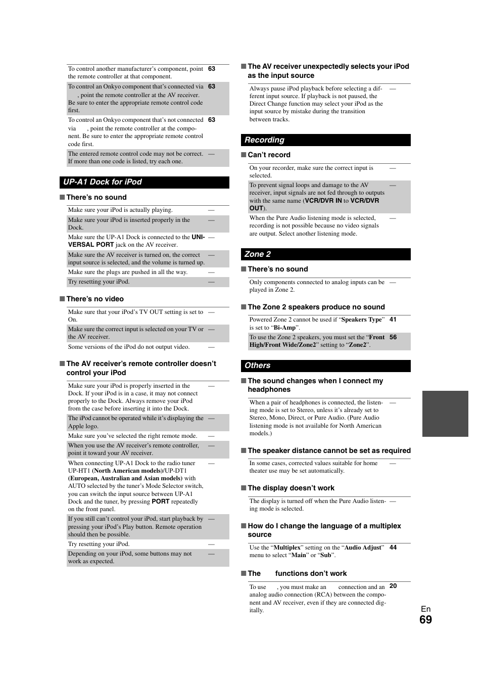 Onkyo TX SR608 User Manual | Page 69 / 76