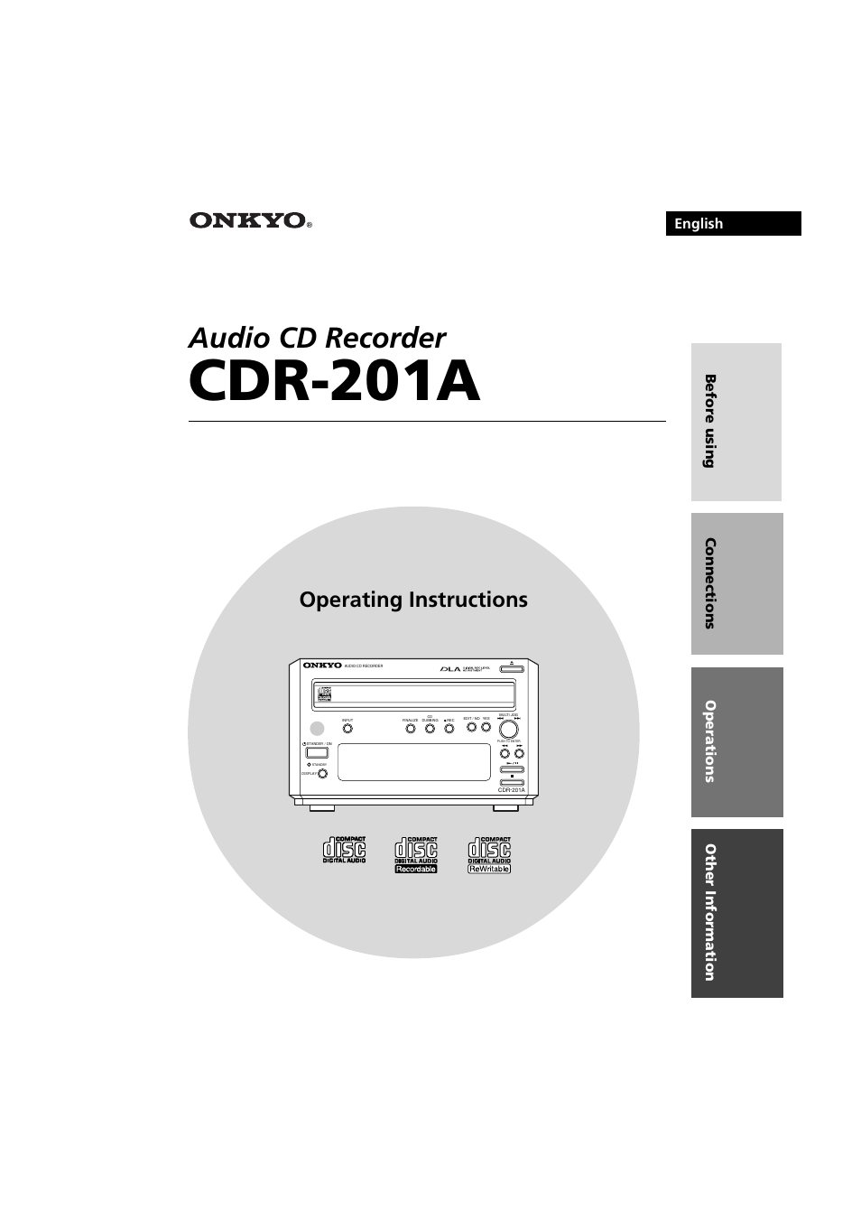 Onkyo CDR-201A User Manual | 52 pages