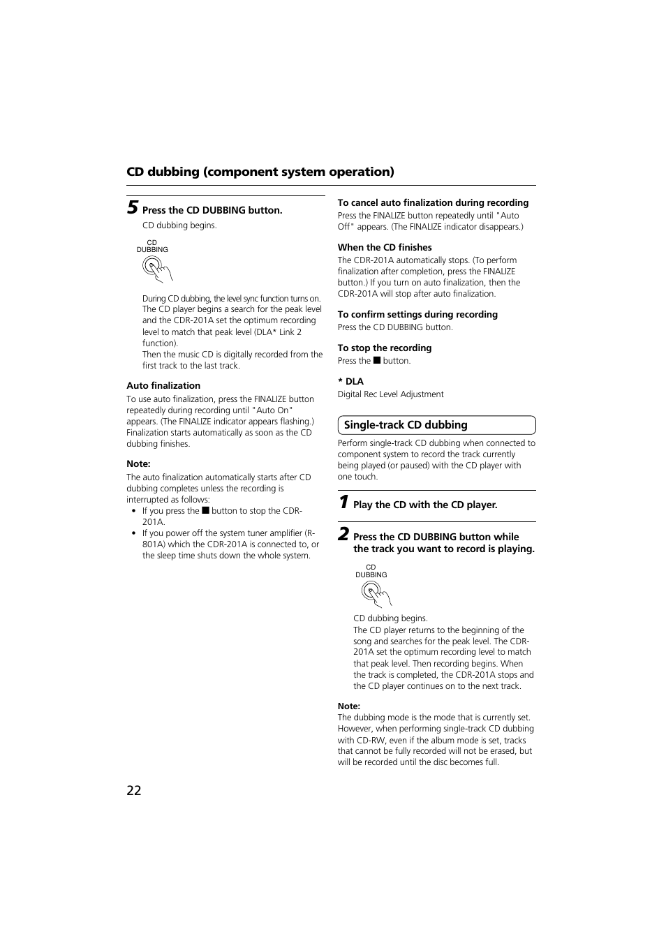 Onkyo CDR-201A User Manual | Page 22 / 52