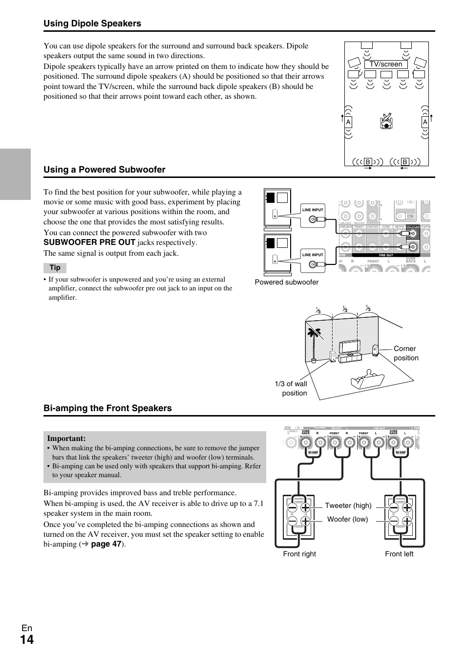 Onkyo AV RECEIVER TX-NR1009 User Manual | Page 14 / 100