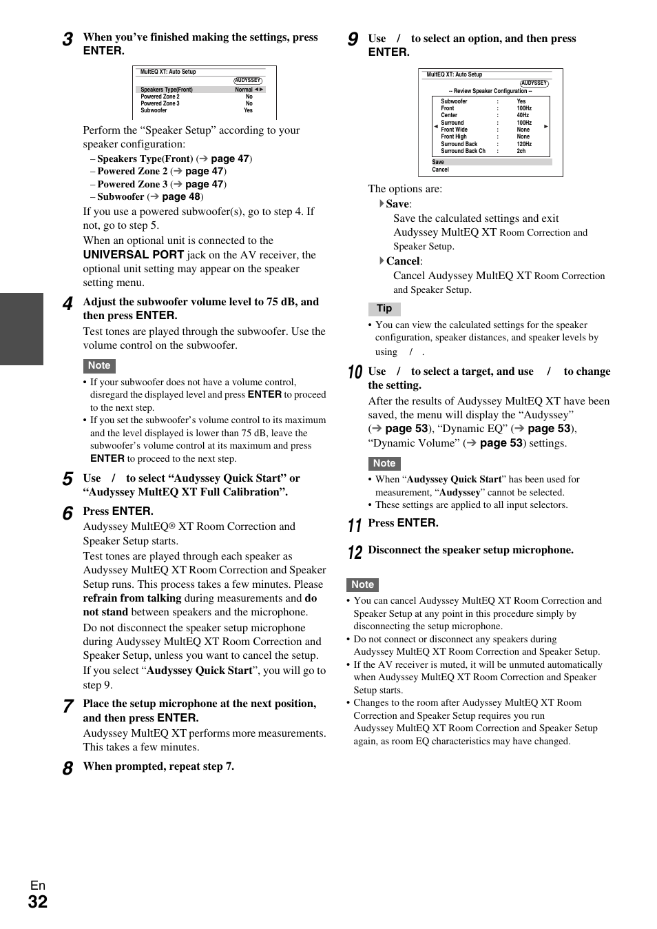 Onkyo AV RECEIVER TX-NR1009 User Manual | Page 32 / 100