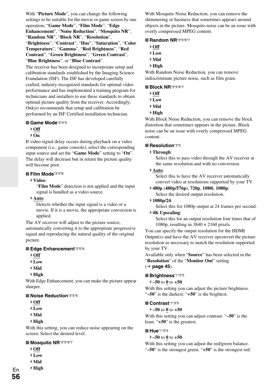 Onkyo AV RECEIVER TX-NR1009 User Manual | Page 56 / 100