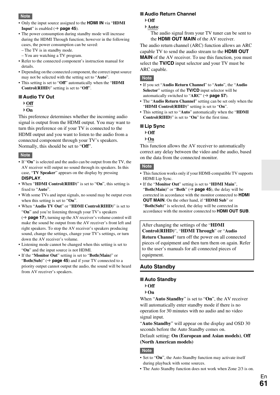 Onkyo AV RECEIVER TX-NR1009 User Manual | Page 61 / 100