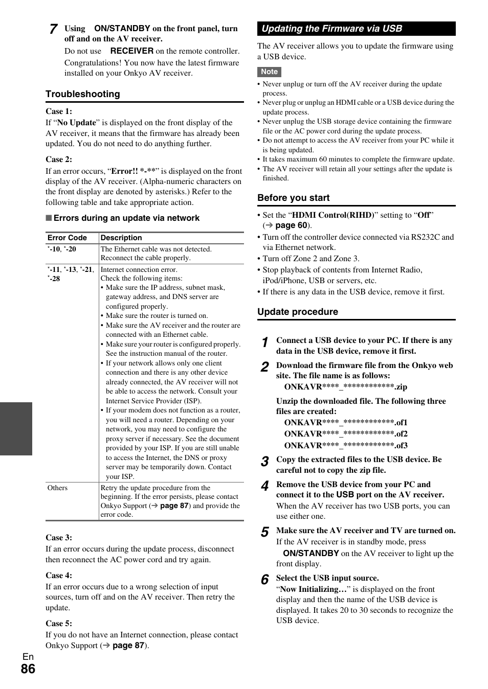 Onkyo AV RECEIVER TX-NR1009 User Manual | Page 86 / 100