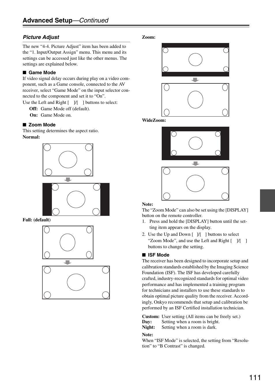 Advanced setup —continued | Onkyo TX-SR876 User Manual | Page 111 / 150