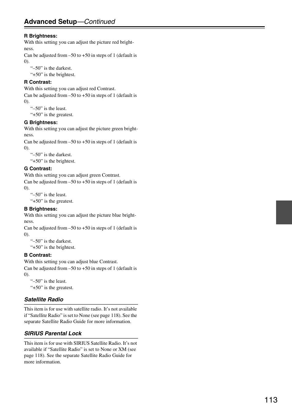 Advanced setup —continued | Onkyo TX-SR876 User Manual | Page 113 / 150