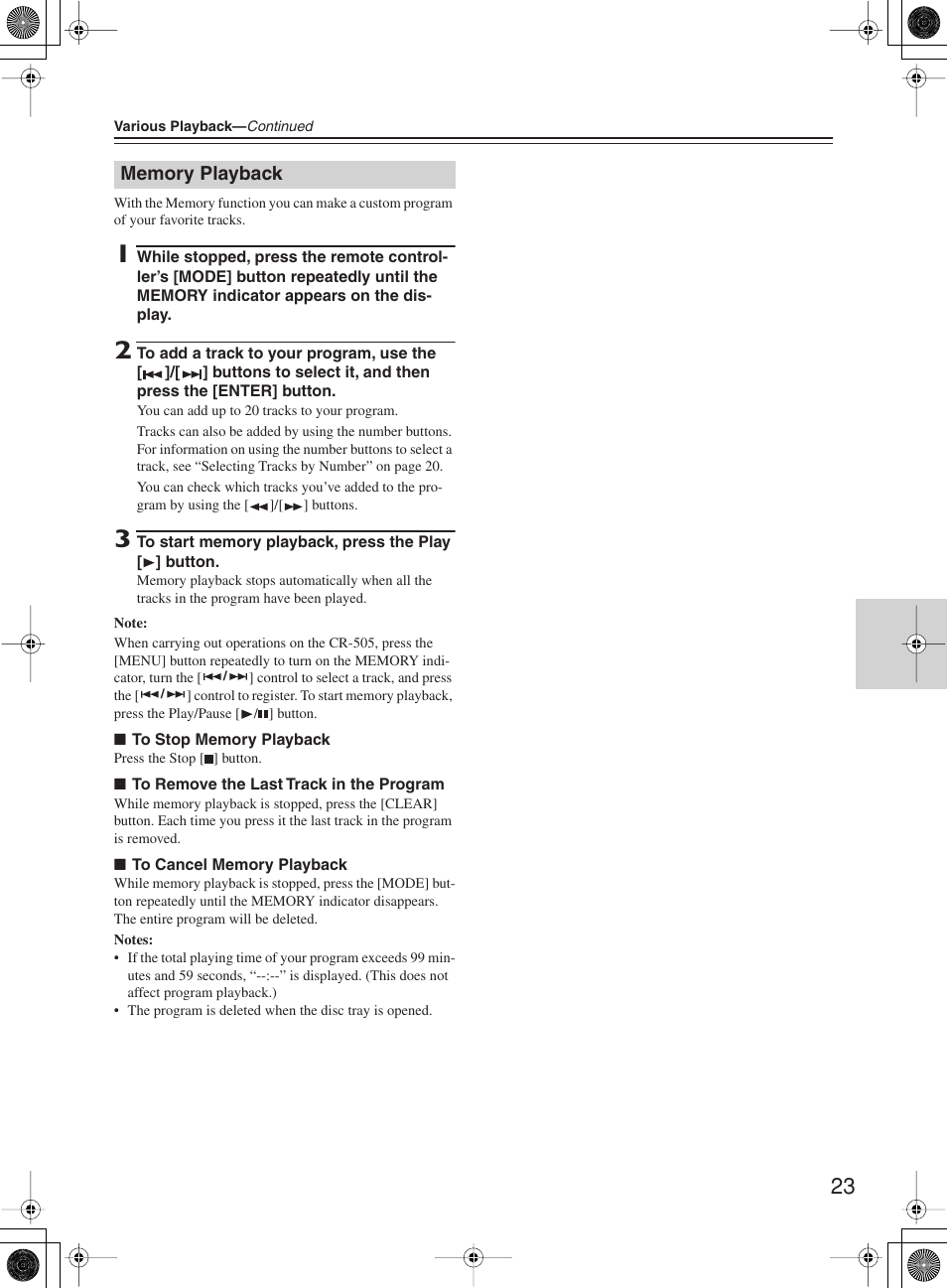 Onkyo CR-505 User Manual | Page 23 / 36