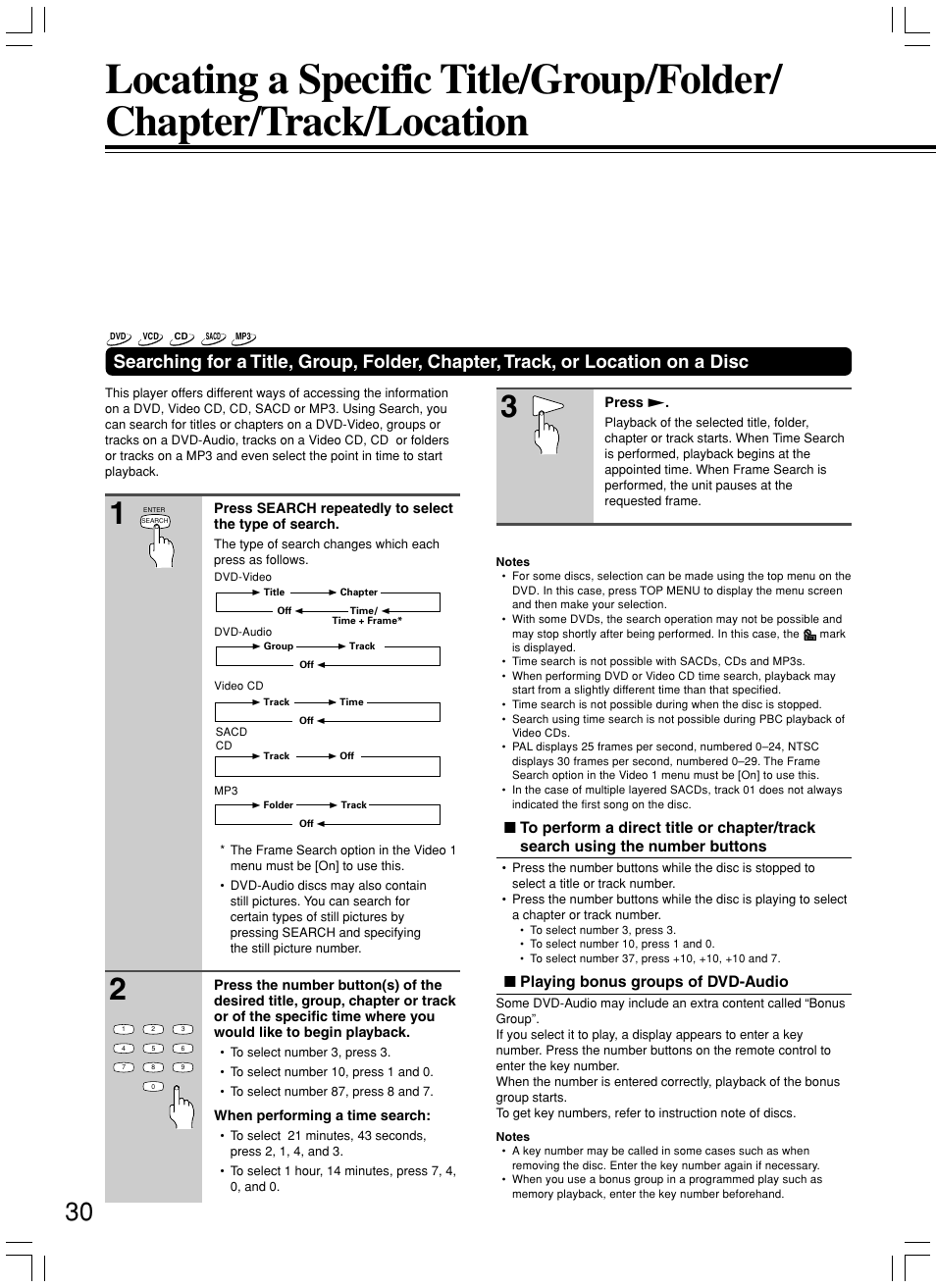 Onkyo DV-SP800 User Manual | Page 30 / 76