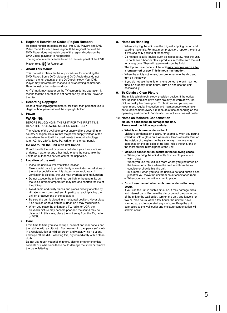 Onkyo DV-SP800 User Manual | Page 5 / 76