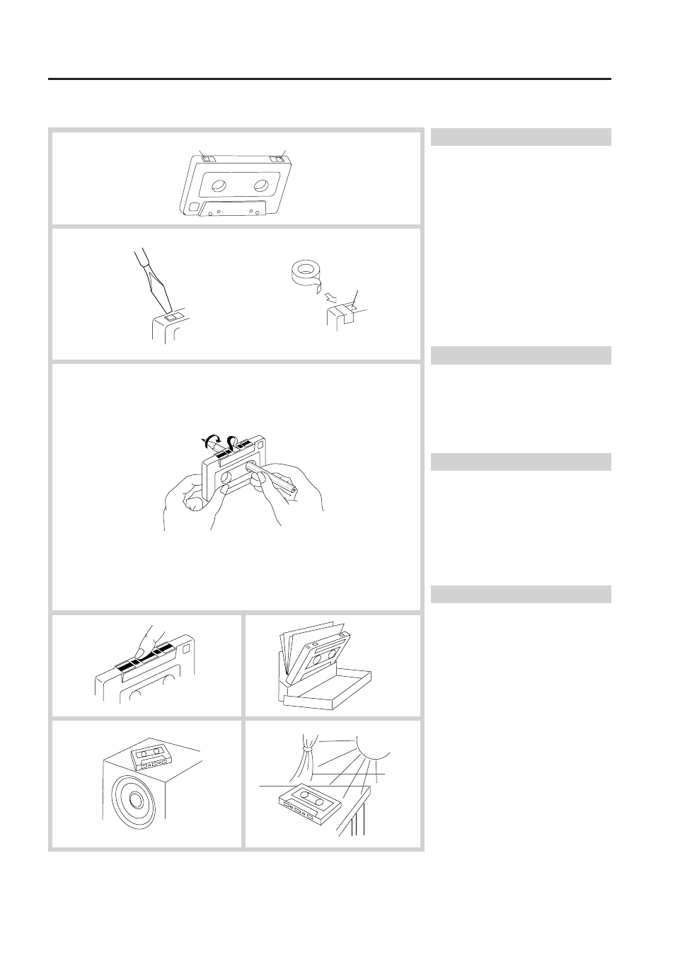 Handling cassette tapes | Onkyo TA-RW244/144 User Manual | Page 13 / 16