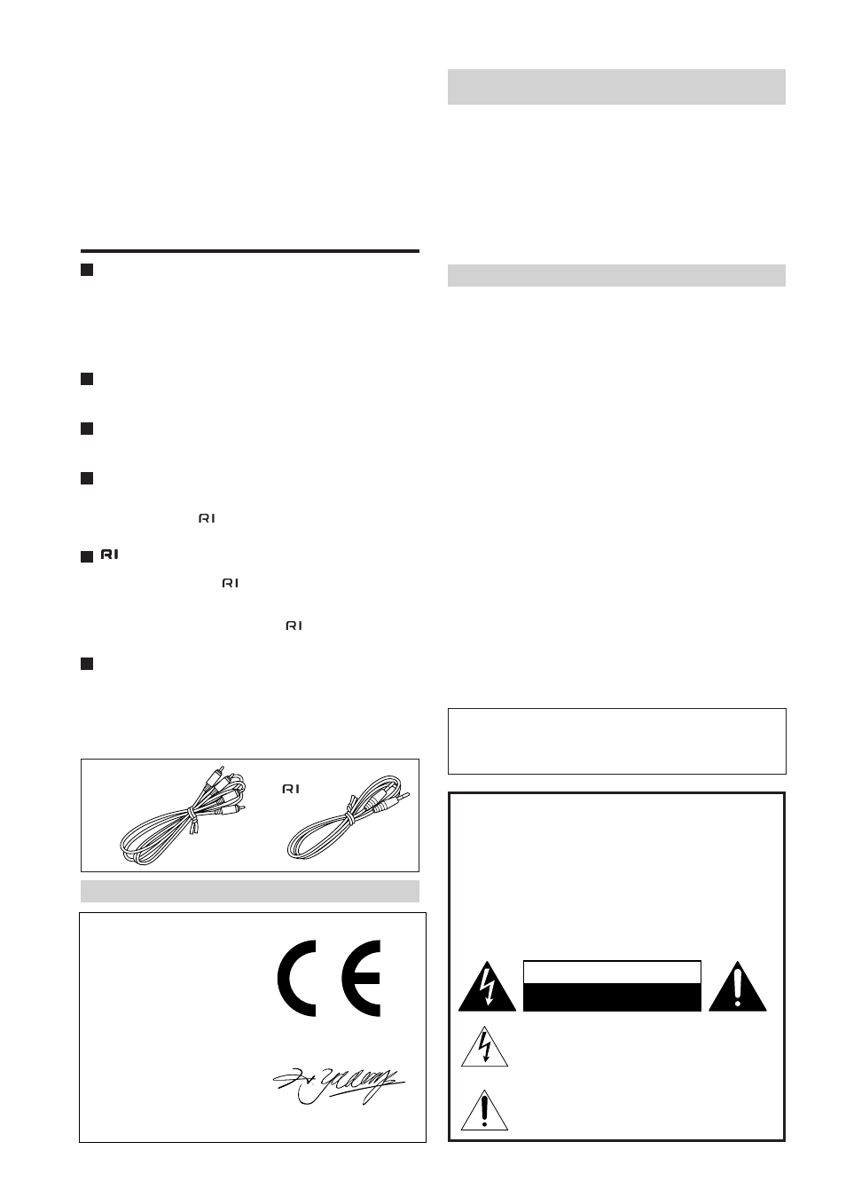 Features, Caution, Attention | Declaration of conformity, Warning | Onkyo TA-RW244/144 User Manual | Page 2 / 16