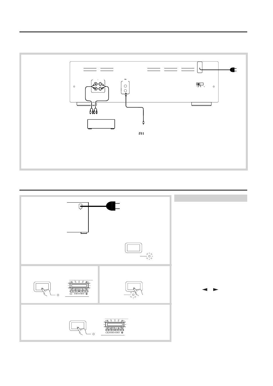 System connections, Power connections | Onkyo TA-RW244/144 User Manual | Page 5 / 16