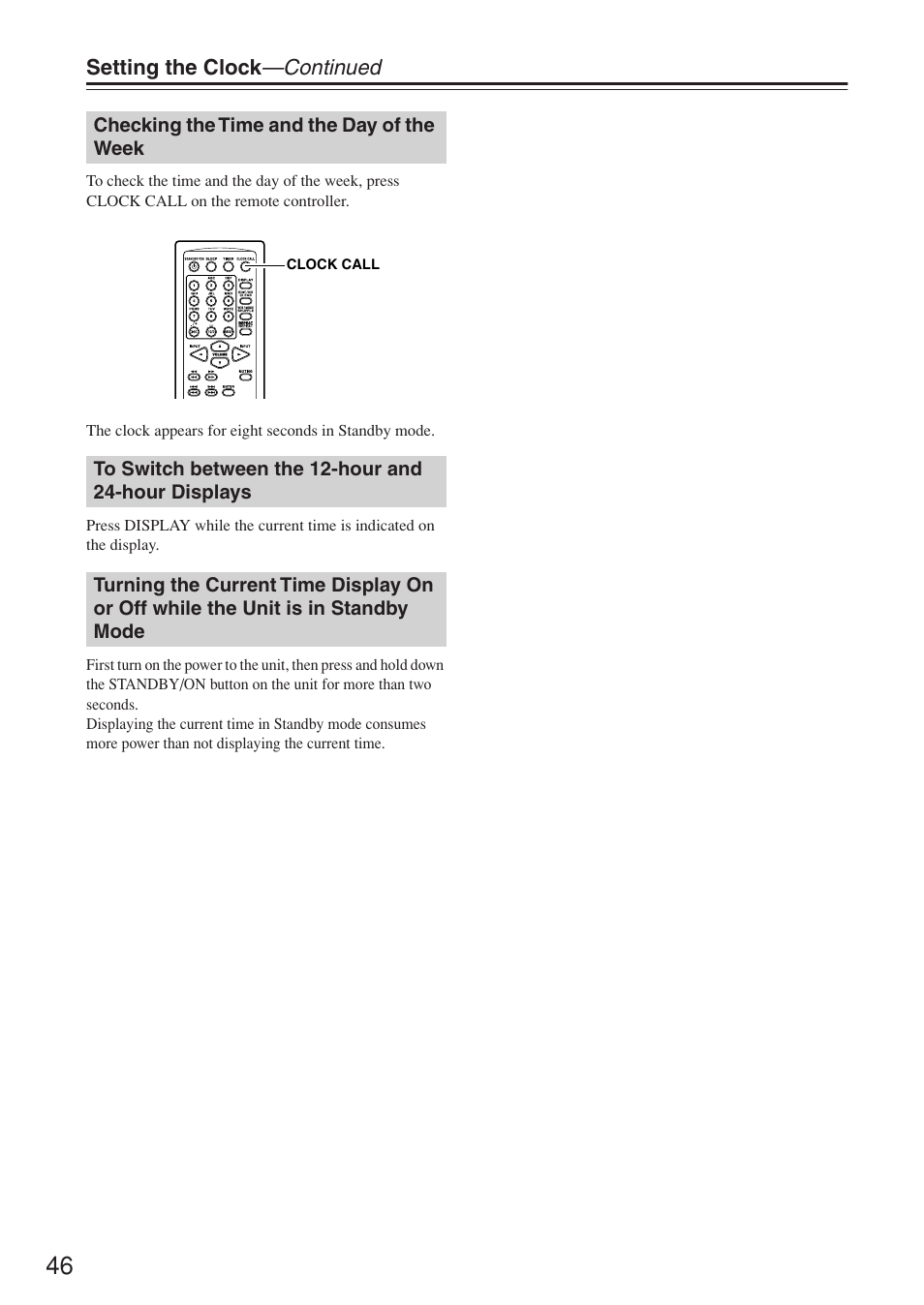 Setting the clock —continued | Onkyo CR-N7 User Manual | Page 46 / 56