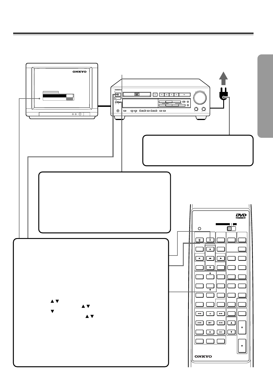 Connecting the power/turning on the dvd receiver, Press the power switch to switch on the main power, Connect the power cord to the wall outlet | Getting star ted, Before connecting | Onkyo DR-90 User Manual | Page 17 / 68