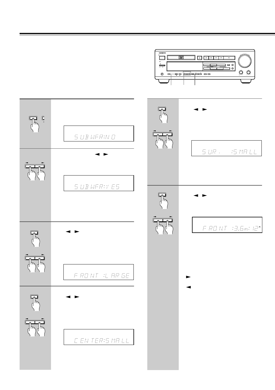 Speaker setup | Onkyo DR-90 User Manual | Page 18 / 68