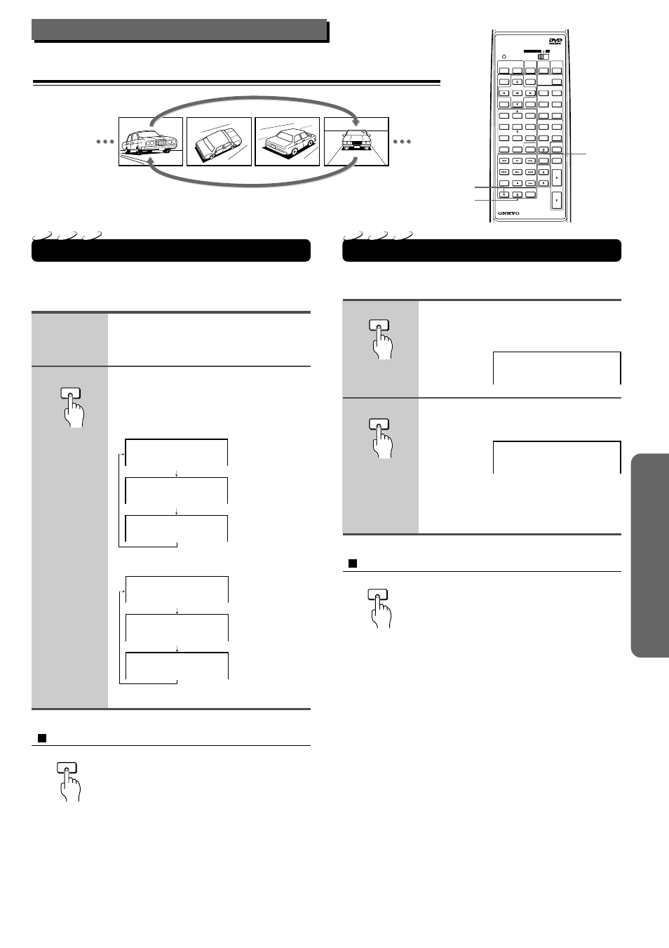 Playing repeatedly, Advanced dvd/video cd/audio cd operation, Repeating a title, chapter, or track | Repeating a specific segment, Adv anced d vd/video cd/ a udio cd operation, Press clear, Dvd video, Video cd/audio cd | Onkyo DR-90 User Manual | Page 33 / 68
