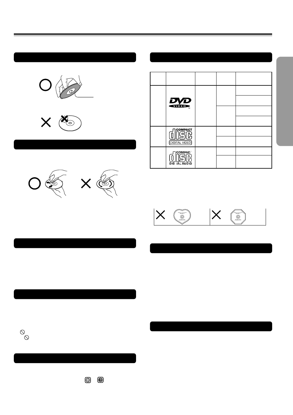 Playable discs, On cleaning discs, On storing discs | About this instruction manual, On video cds, On handling discs, Getting star ted | Onkyo DR-90 User Manual | Page 9 / 68