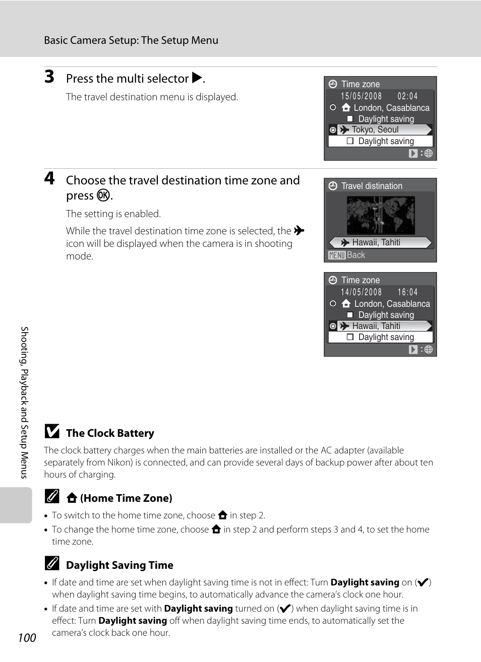 Press the multi selector k | Nikon P60 User Manual | Page 112 / 144