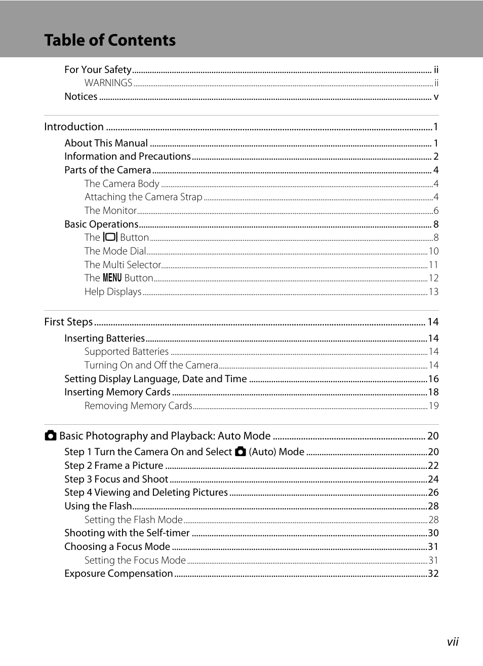 Nikon P60 User Manual | Page 9 / 144